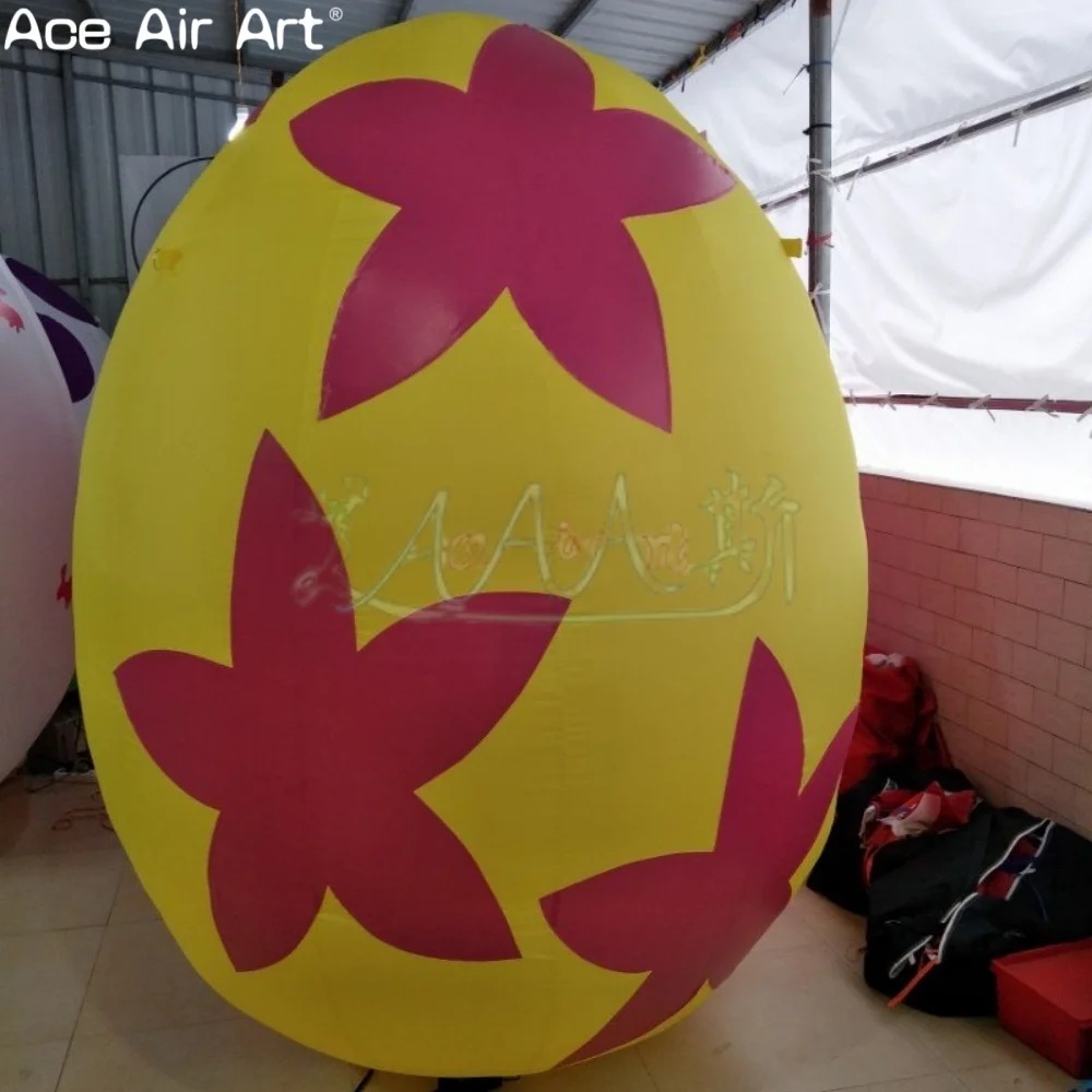 Gigantische opblaasbare paaseieren, kleurrijke vakantietuindecoraties voor paasfeestjes en buitentuindisplay