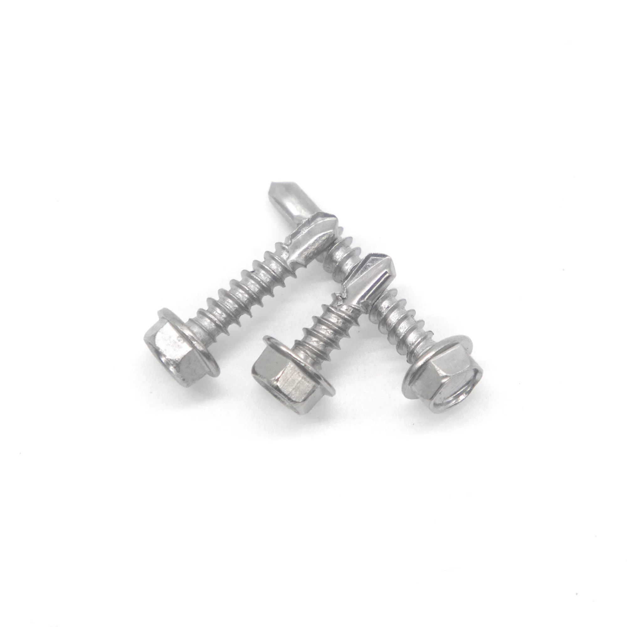 20 PCS 410 Stainless Steel Self Tapping Screws for Metal, 4.2*13/16/25 Hex Head Self Drilling Screws, Rust Proof Wood Screws