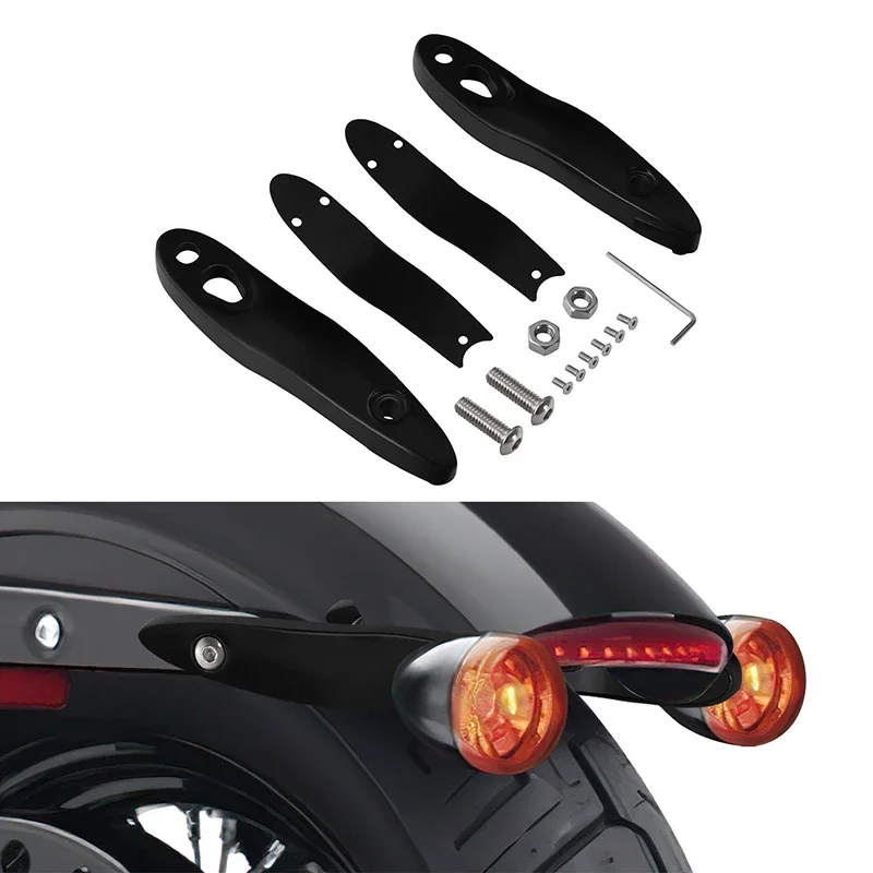 Turn Signal Extension Bracket License Plate Kit For Harley Softail 2000-2023 Street Bob Fat Boy FLFB FLSL FXBB FXBR FXLR