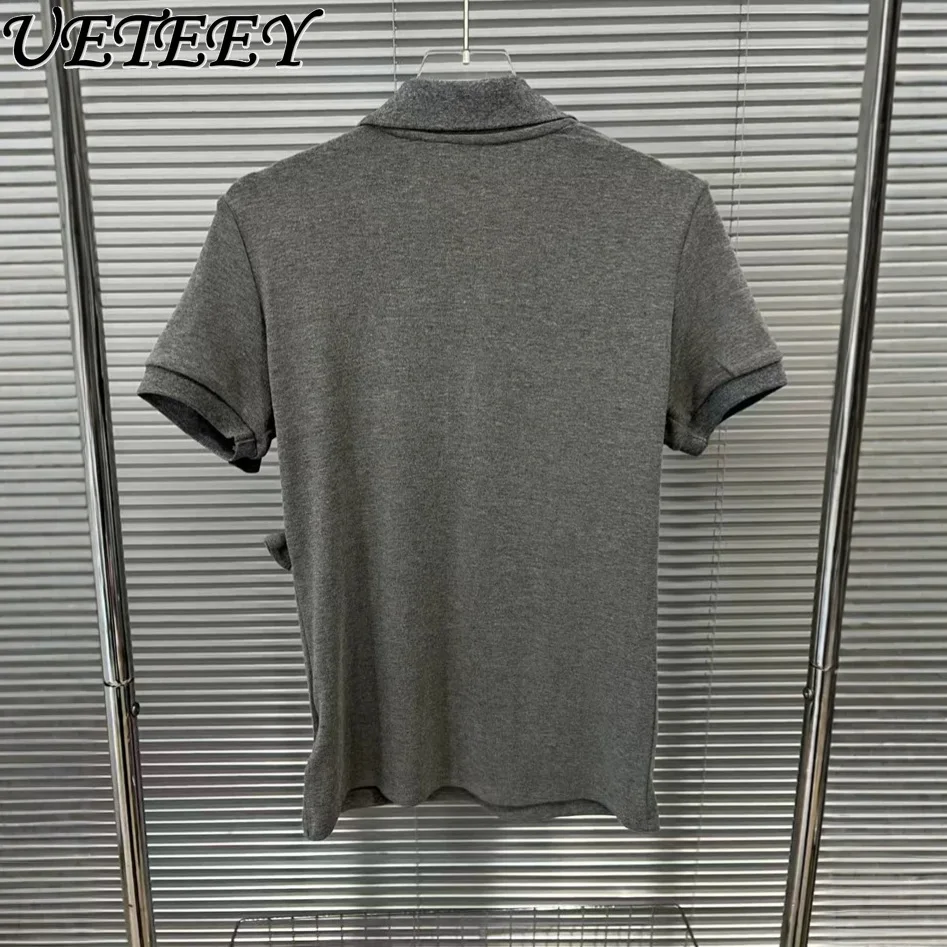 2025 春夏の新ニッチデザインセンスフラワー装飾半袖 Tシャツ気質シンプルなカジュアルトップ女性のための