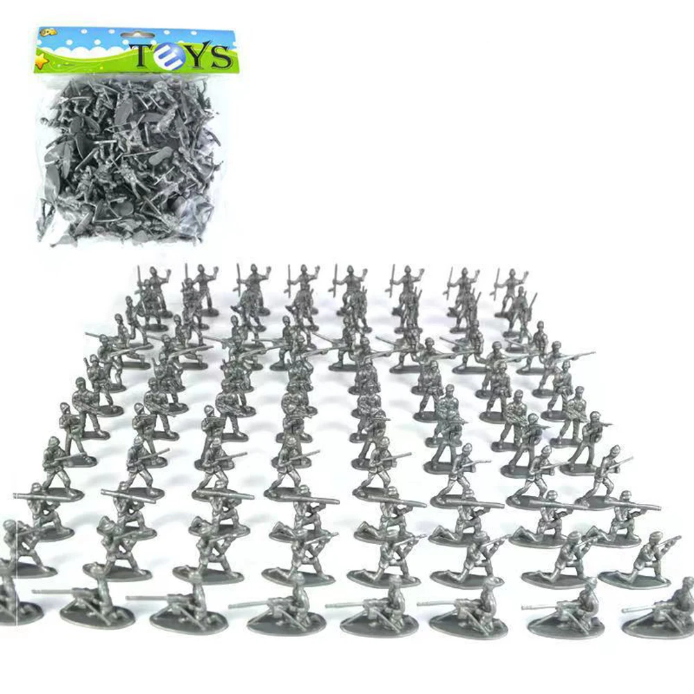 Larfraecy 100 Figurines Mini-Soldats Militaires – 12 Styles Différents – Jouets En Plastique Durable – Pour Collection Et Jeu D'Imagination – Dès 3 Ans