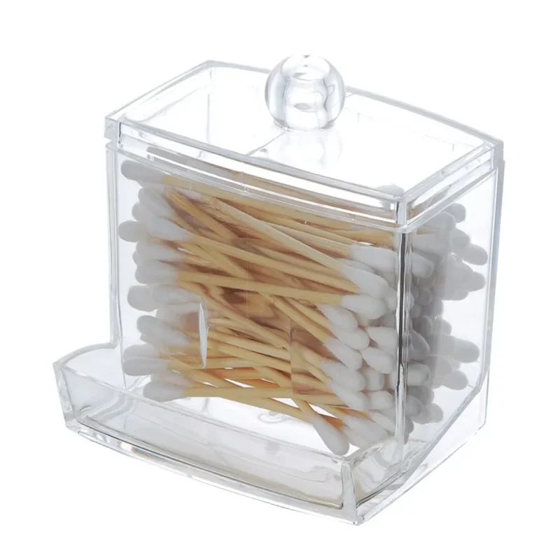 Cotton Swab Storage Box Transparent Dustproof Box Toothpick Storage Box Makeup Pen Storage Organizers Home  Organization