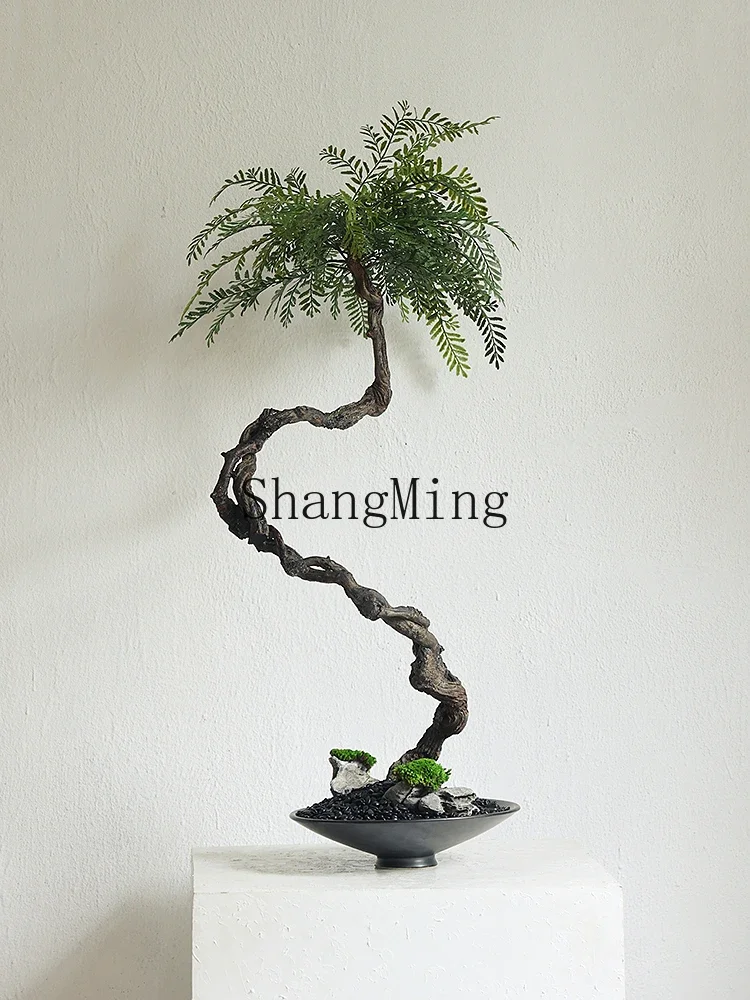 LXY simulated plant tea room desktop porch bonsai tree trunk branches green plant decoration