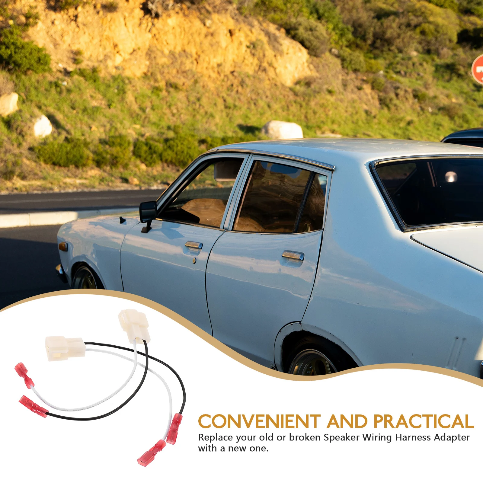 

1 Pair Wire Harness Adapter Plug Car Door Speaker Connector Cable Speaker Wire Harness Adapter Replacement For Vehicle Auto