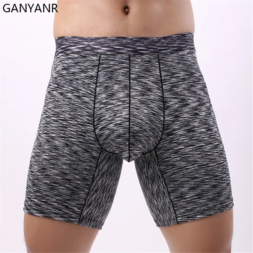 GANYANR Compression Shorts Running Tights Men Gym Leggings Sportswear Fitness Sport Basketball Sexy Yoga Tennis U convex Soccer