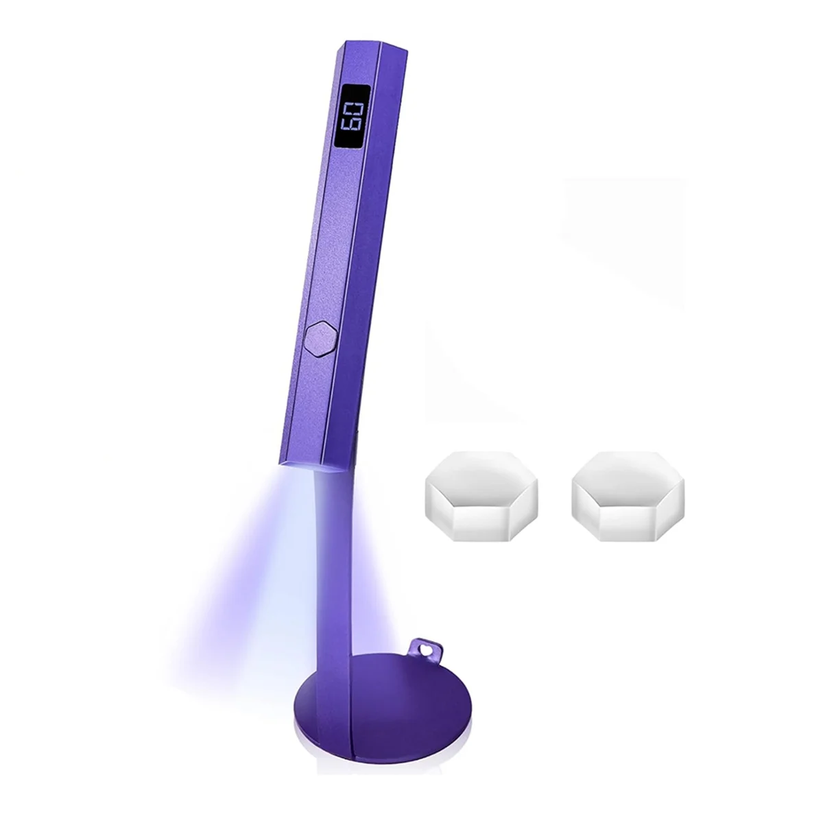 Handheld Magnetic U V Light for Nails:Fast Curing U V Nail Dryer Nail Stamper Magnetic Stand Wireless Handheld LCD