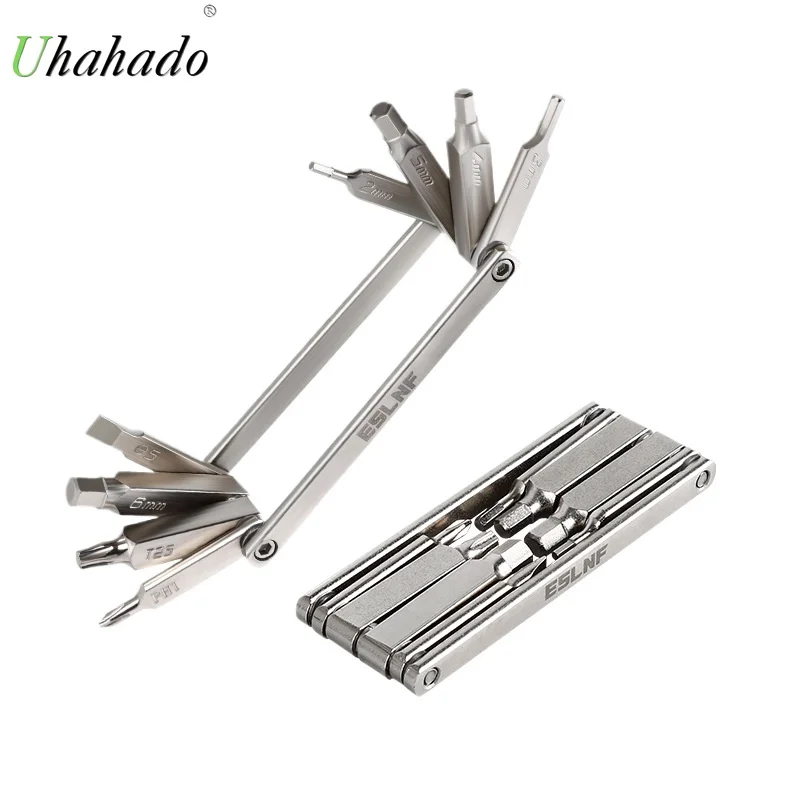 

Комбинированный инструмент для ремонта велосипеда 8 в 1, хром-ванадиевая сталь, портативный шестигранный ключ, аксессуары для снаряжения для верховой езды