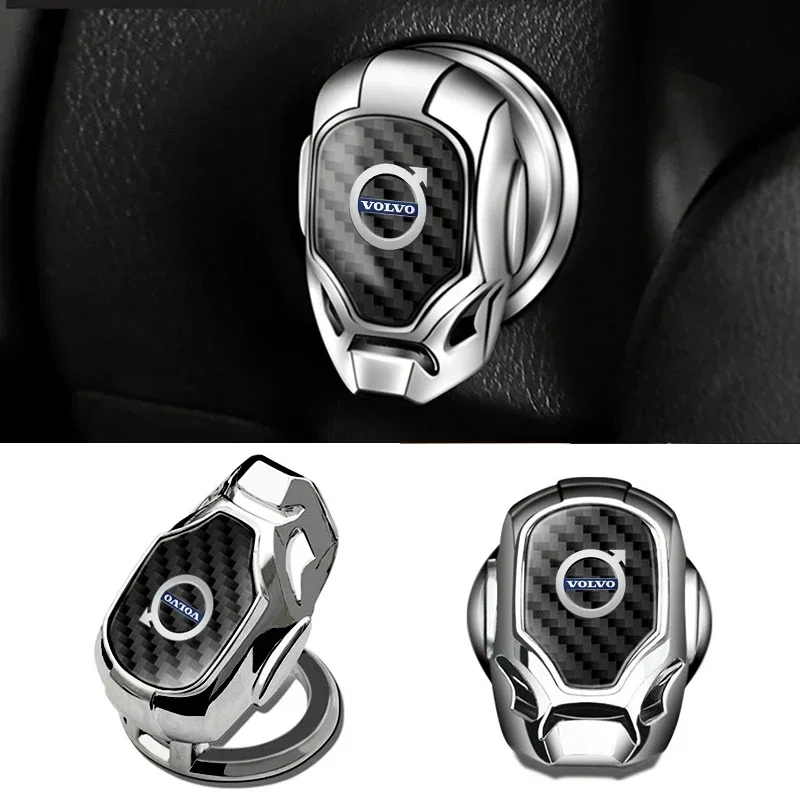 

new Car One-Key Start Button Protection Cover Wear-resistant Flip-Top For Volvo XC90 XC60 C30 T6 S60 C70 XC40 V40 XC70 V70 V60