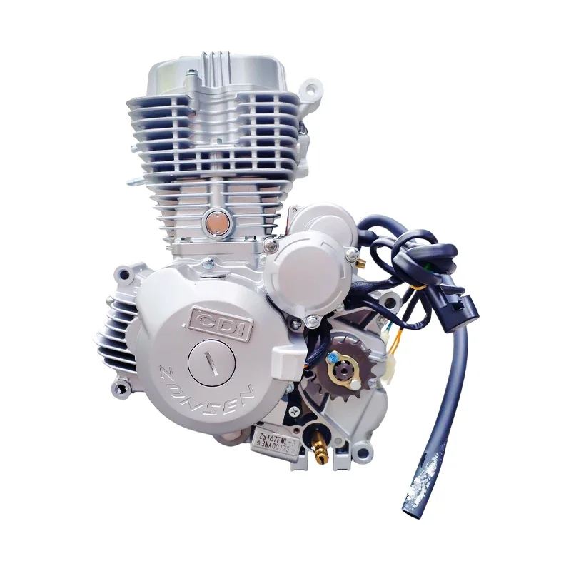 Motorcycle Engine Zongshen 200cc with Balance Shaft 5-speed Transmission Oil-cooled Zongshen CG200D-B Engine ZS167FML-3