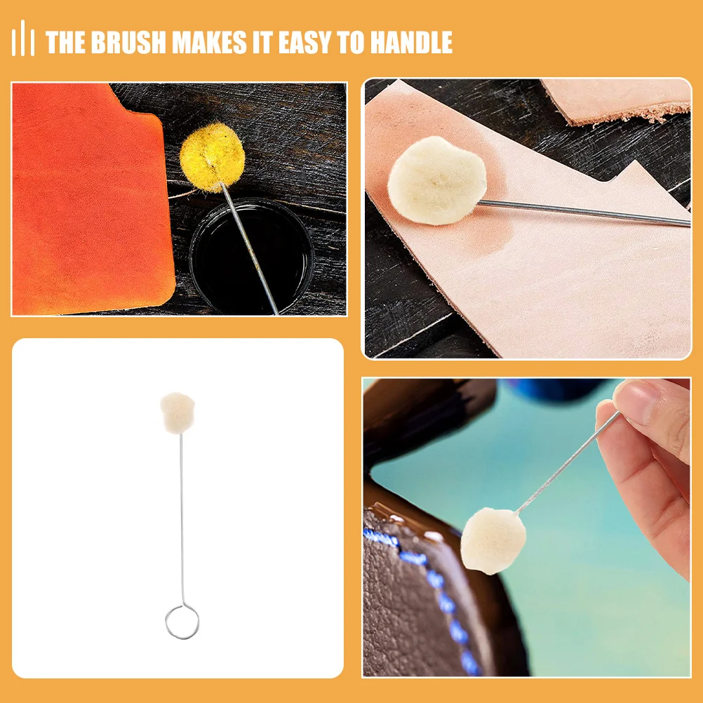 40 قطعة فرشاة كرة صوف مقبض حديد لأداة تنظيف قضيب الصبغ المنزلية الحرفية الصباغة متعددة الأغراض Dauber