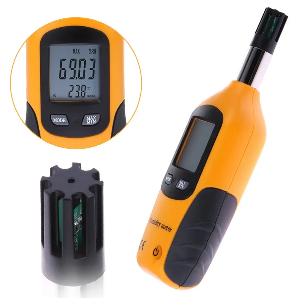 HTI HT-86 Mini Digital Thermometer And Hygrometer Temperature And Humidity Meter Air Quality Meter Handheld And Portable