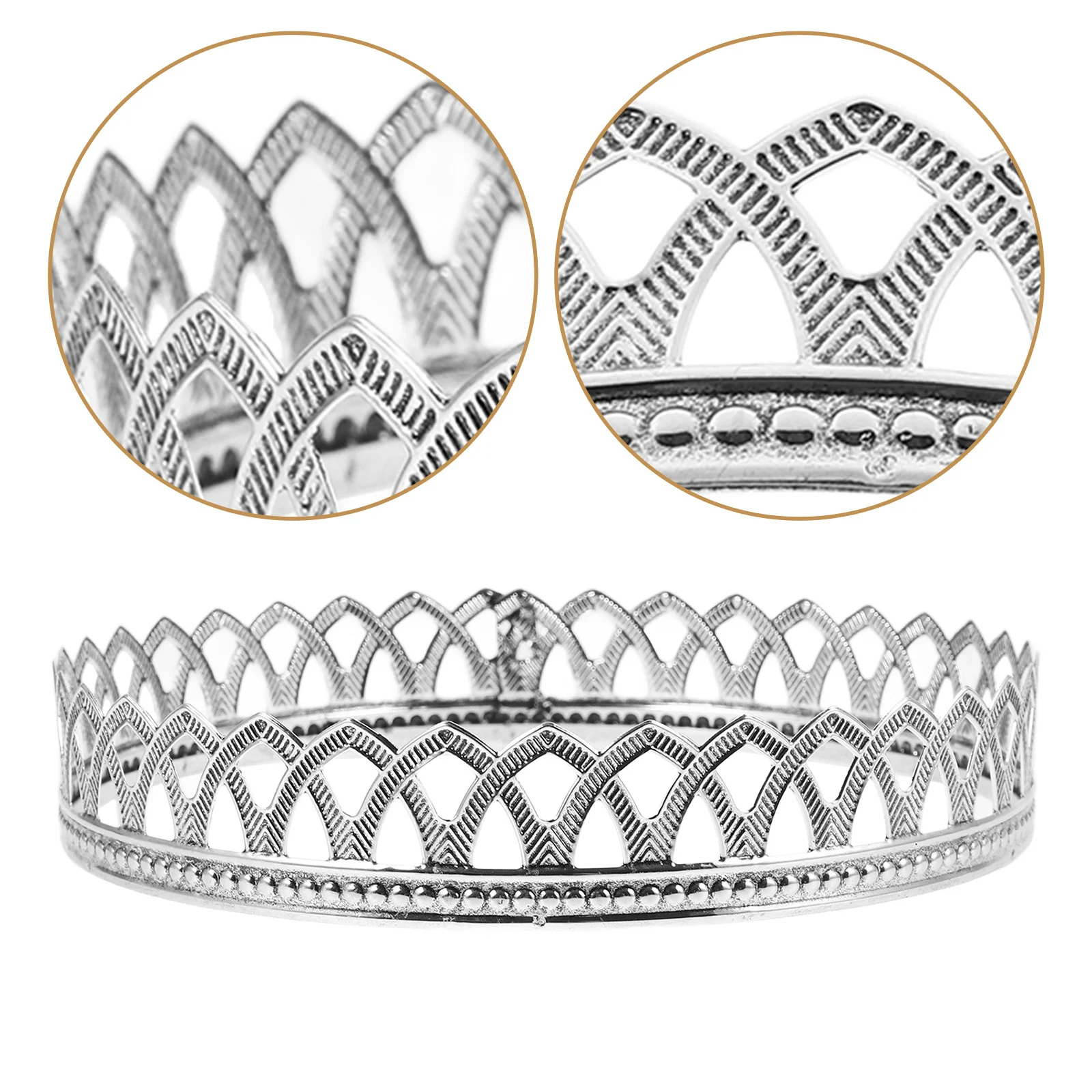 

King Crown Vintage Decorative Party Crown for Men Cosplay Stage Performance Birthday Prom Retro Costume Accessory