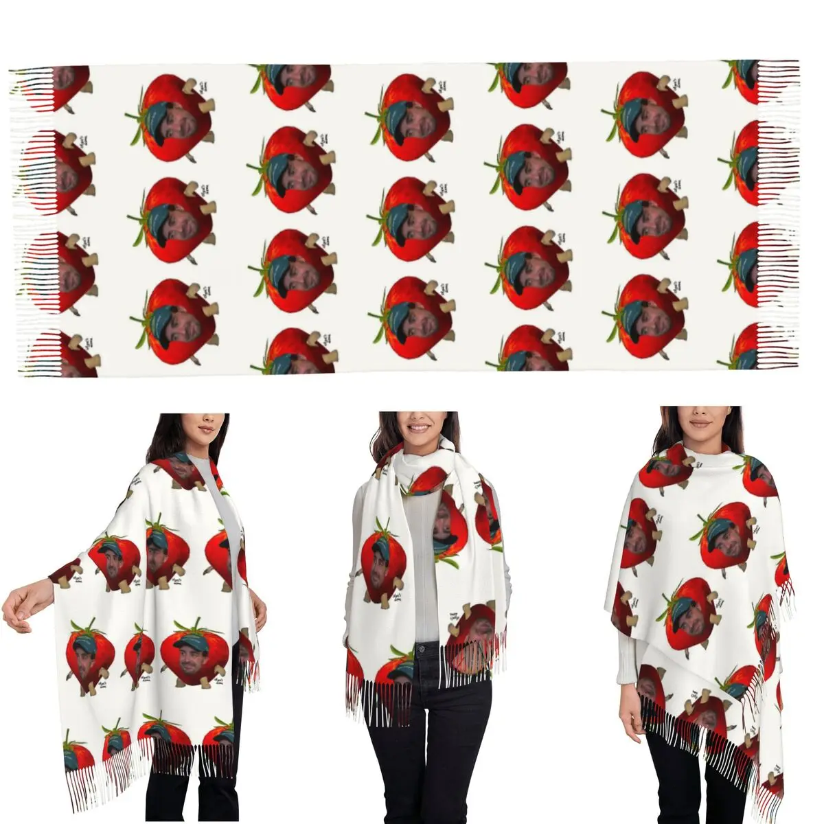 Fernando Alonso 14 Motor Race Sport Motorcycle Scarf Tassel Scarves for Women Soft Warm Shawls and Large Fall Winter Shawl Wraps