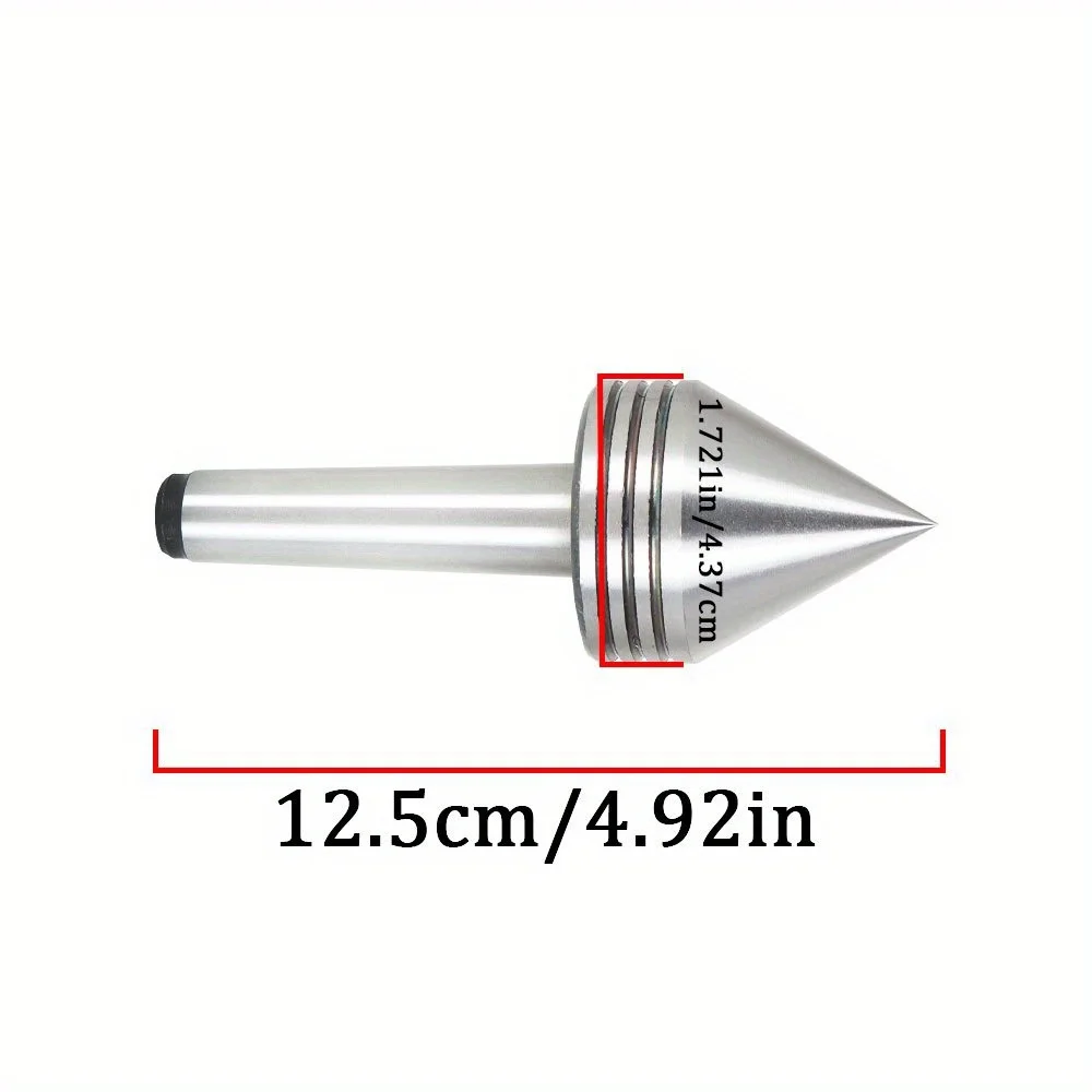 MT2 Rotary Live Center Shaft Morse Taper Heavy Duty Bearing Spindle Lathe Precision Tool
