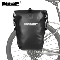 Rhinowalk Bicycle Side Bag  27L Waterproof Cycling Back Seat Rack Pack Bike Tail Seat Pannier Storage Trunk Shoulder Bag 1PC
