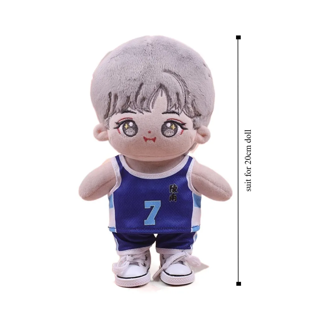 Sport Uniform Doll Basketball Outfit T-Shirt Pant Plush Doll Sports Clothes Mini Anime 20cm Cotton Doll Clothes