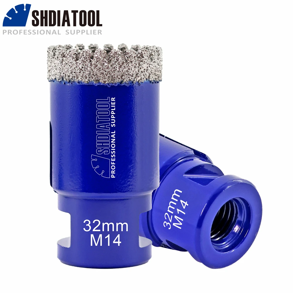 SHDIATOOL 1 Stück Diamantbohrkronen Dia20-125 mm Marmor Lochsägeöffner für Keramikfliesen Granit M14 Gewindebohren Kronenbits – Detail 10