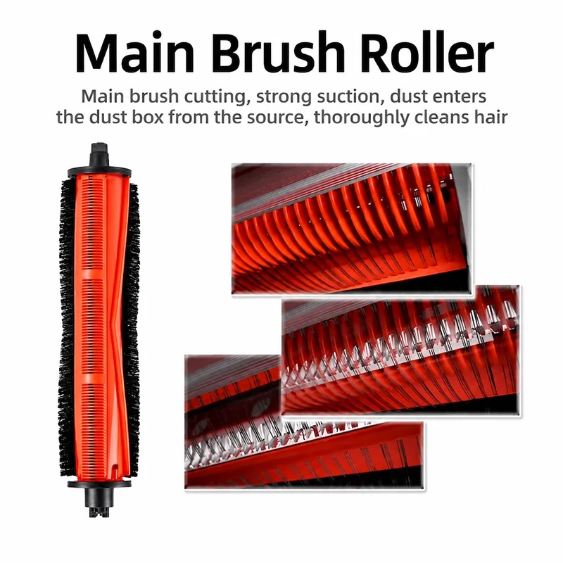 For Xiaomi S10+/S10 Plus/B105 Robot Vacuum Cleaner Accessories Main Brush Side Brush Hepa Filter Mop Cloth Dust Bag Parts Spare