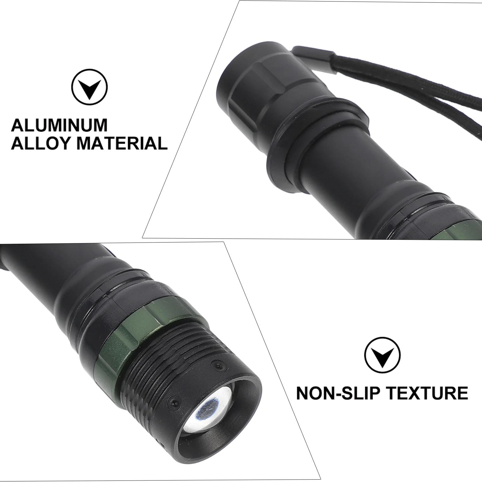 

1pc Aluminum Alloy Flashlight Portable Mini Zoom High Light Zoom Flashlight Torch For Outdoor Camping Survival