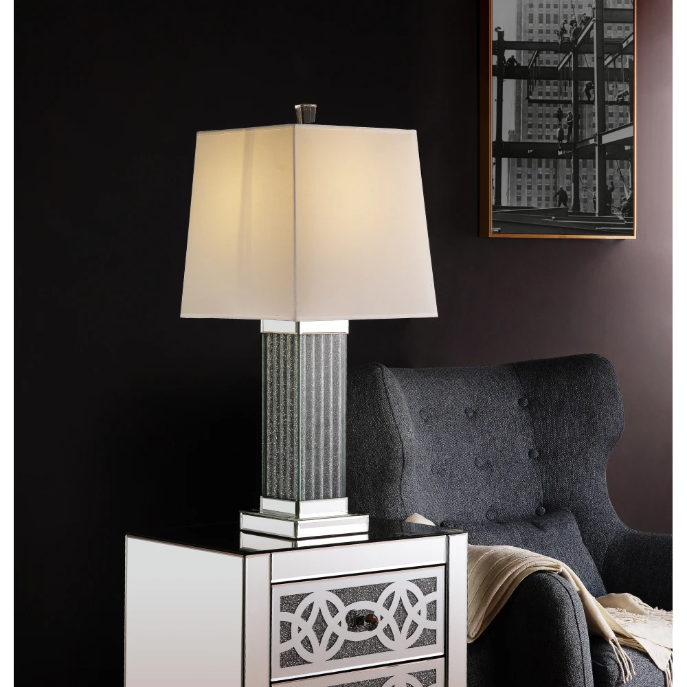 

ACME Noralie Table Lamp Mirrored & Faux Stones