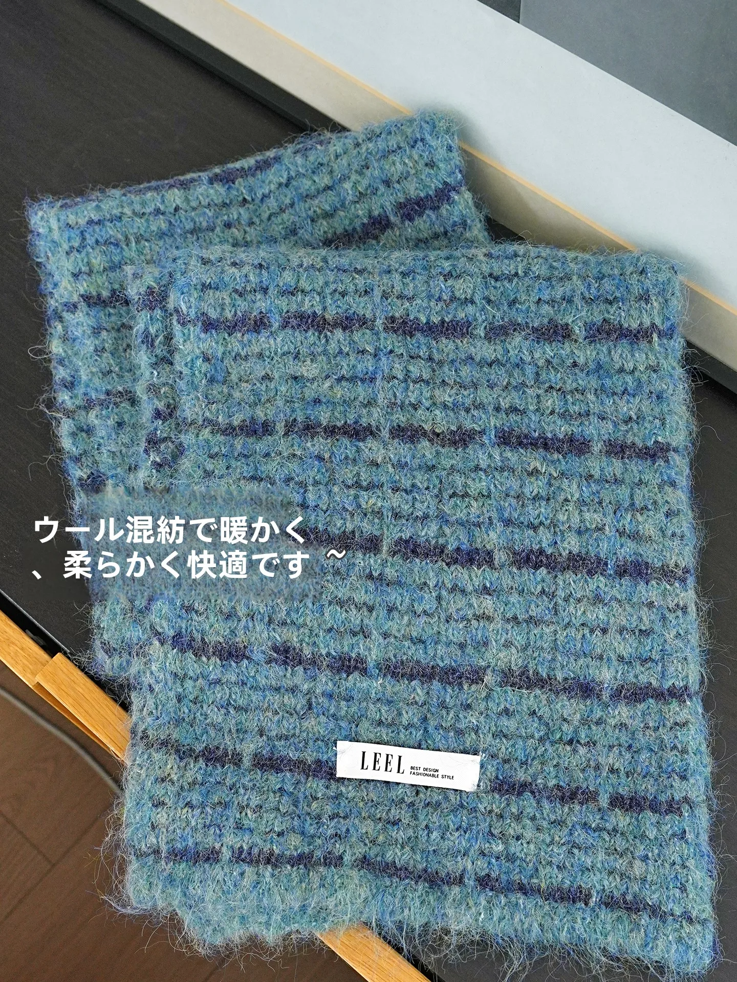 trendy-woolen-scarf-women's-sle-2025-new-winter-stripe-versatile-blue-warm-ne-warmer-gift-korean-version-double-sided-fabric