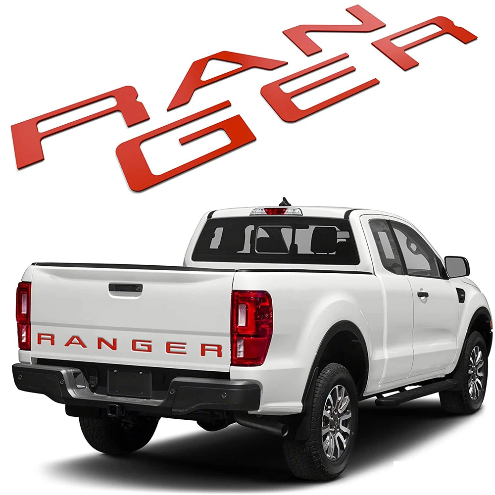 Tailgate Insert Letters for Ford Ranger 2019 2020, 3D Raised & Decals Letters, Tailgate Emblems