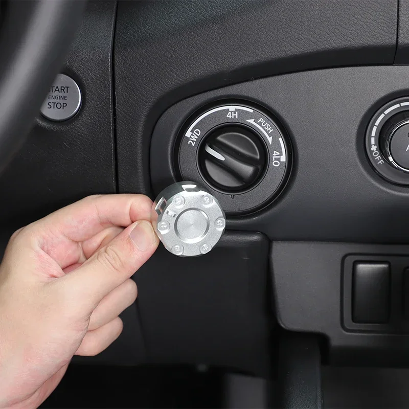 

For Nissan Frontier 2022+ Aluminum Alloy Car Interior Four-wheel Drive Mode Adjustment Knob Decorative Cover Auto Accessories