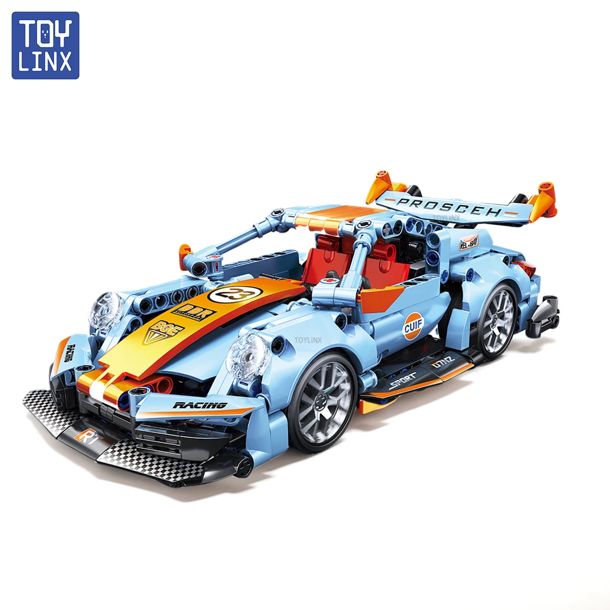 523 + قطعة تكنيك سباق السيارات اللبنات مجموعة 1:18 التراجع سيارة سيارة DIY بها بنفسك لعبة البناء هدية للأطفال بنين بنات الذين تتراوح أعمارهم بين 6 + #6