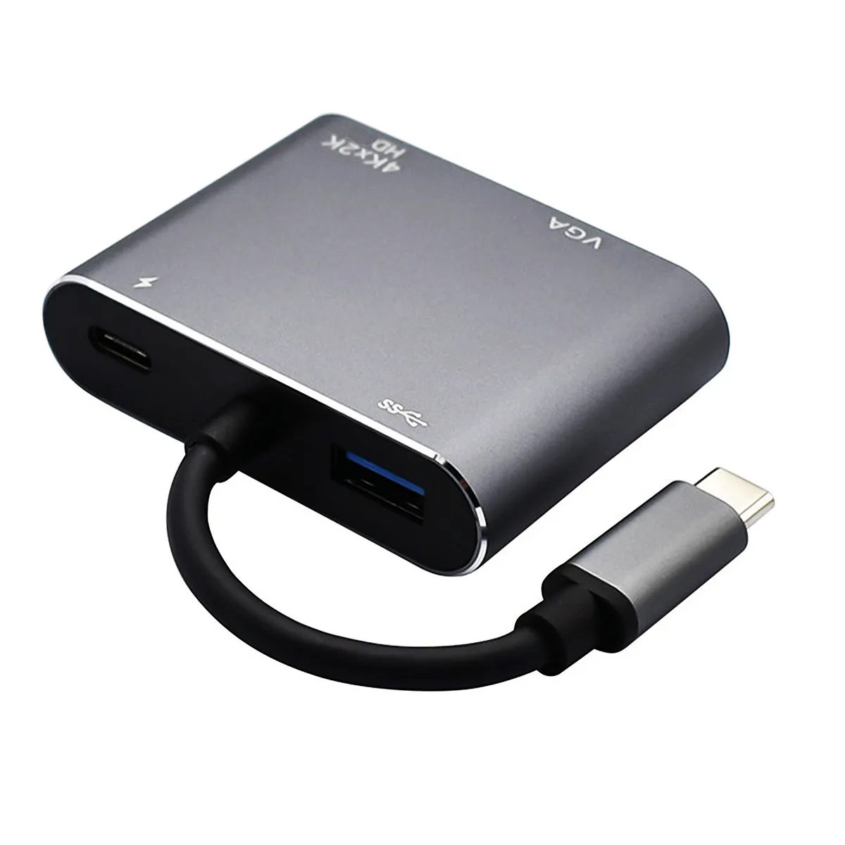 USB tipo C 3,1 a HDTV 4K VGA 1080P USB 3,0 Hub Thunderbolt 3 USBC 60W PD Cable divisor de puerto para Mac-book 2018 ip-ad Pro XPS 13