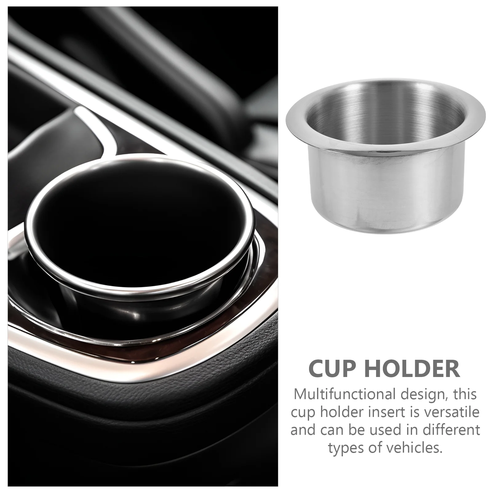 Stainless Steel Cup Holder Insert Anti-spill Cup Holder Replacement Cup Holder Insert cup holder for sofa