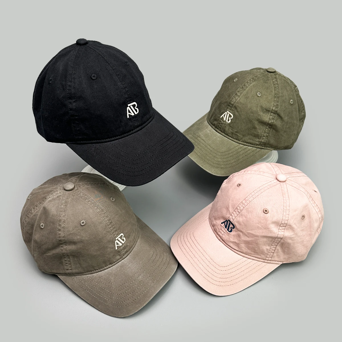 

Korean Embroidered AB Letters Baseball Hats New Unisex Breathable Outdoor Sunshade Casual Versatile Simple Fashion Peaked Caps