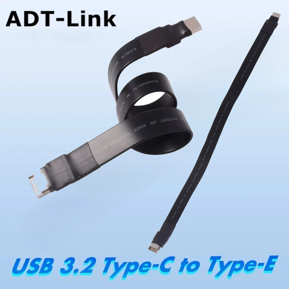 ADT USB 3.2 Type-C To Type-E 19/20P Extension Cable ITX Motherboard Built-in USB Device Extension Adapter Extender W Screw Holes
