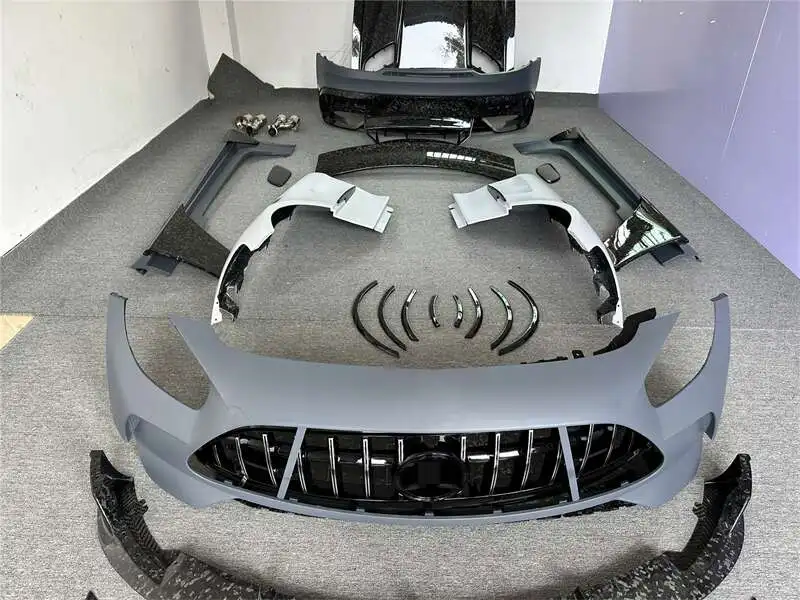 Bumper Black Series Body Kit, Suitable for Benz  GT BS Wide Body Kit with Dry Carbon Fiber Forged Pattern Body Kit