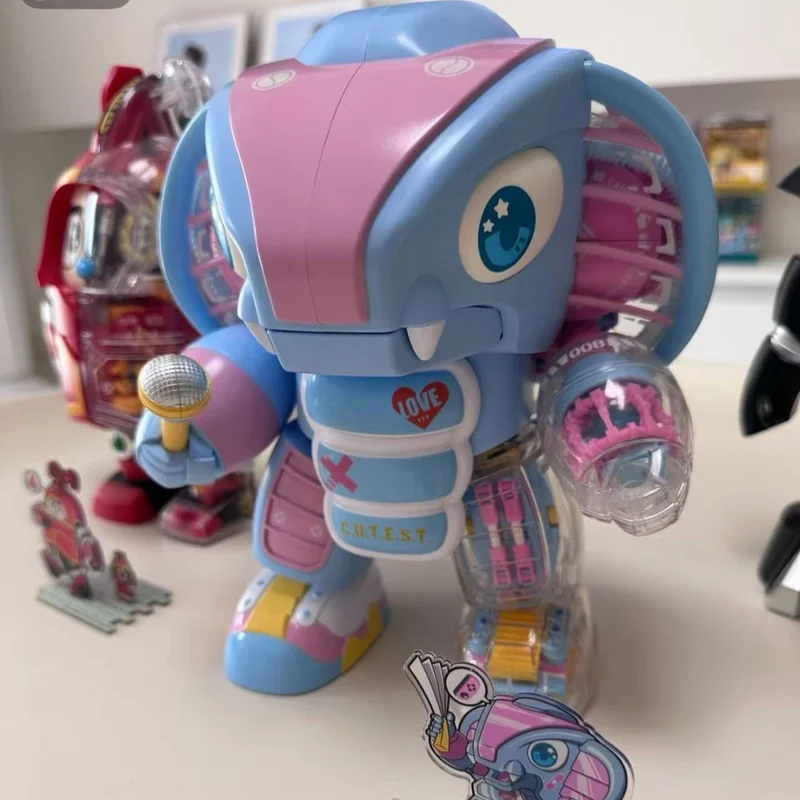 Mini figura de Iron Man de dibujos animados, tiburón, pimienta, pepino, juguete para regalo, edición limitada, azul, rosa, escorpión, rey, araña, Robot de juguete