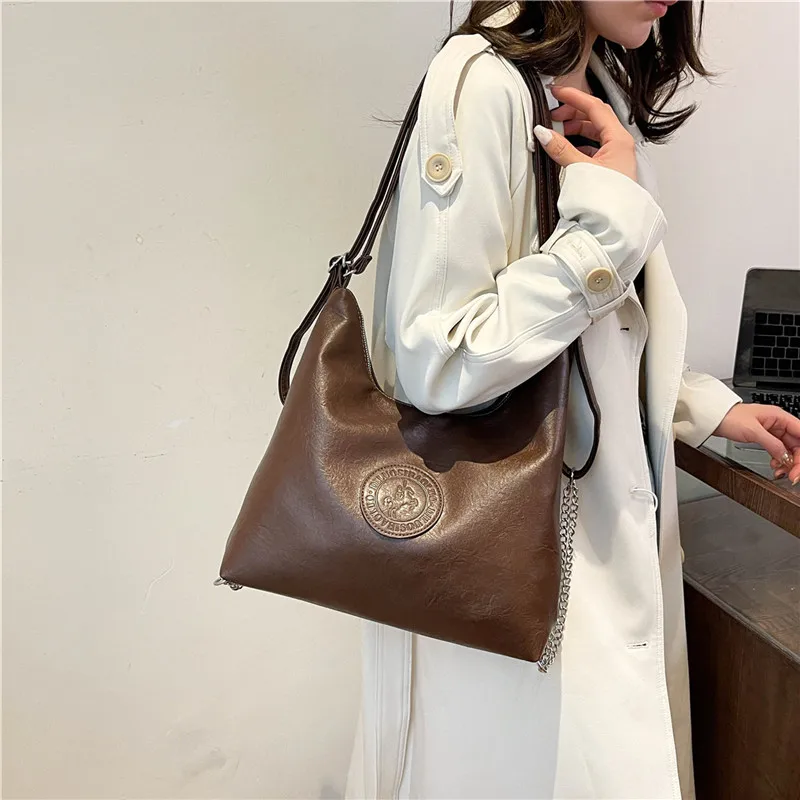 

Женская стильная сумка через плечо из искусственной кожи, кошелек через плечо, сумка-тоут для женщин, модная универсальная ручная сумка-кошелек