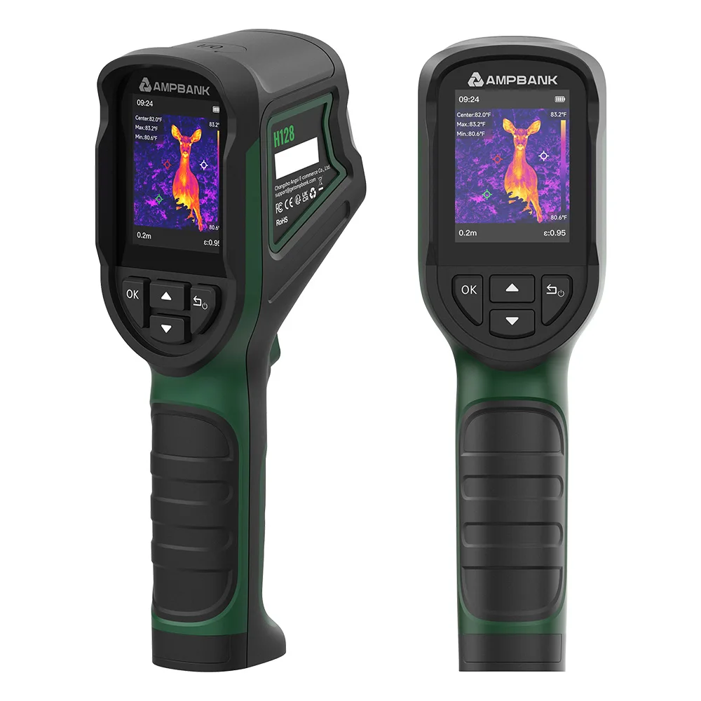 AMPBANK H128 Handgehaltene Wärmebildkamera, 240 x 240 TISR Auflösung, 25 Hz, Infrarot, IP54 wasserdicht, -20~450 ℃   Temperaturbereich für elektrische Tests und HVAC-Reparaturen