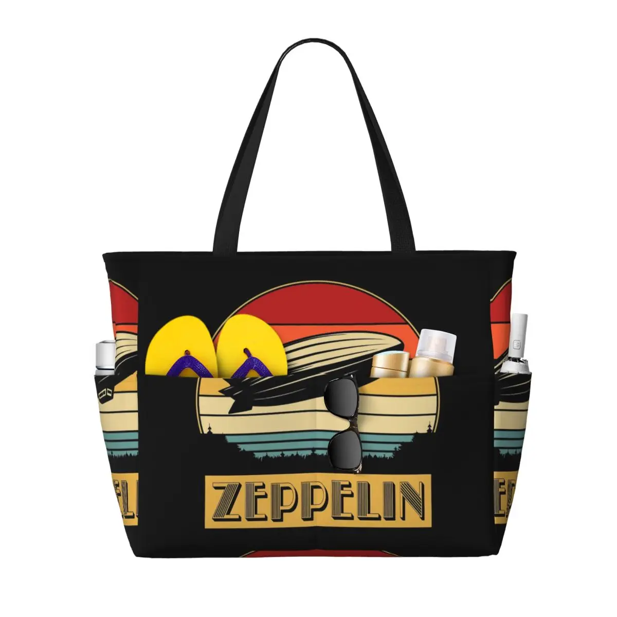 

Led Zepelin Beach Tote Bag Sport Gym Yoga Duffle Large Tote Bag Women Travel Bag Fitness bag