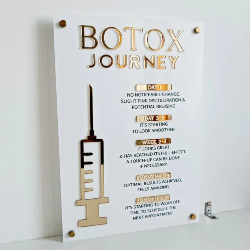 

Botox Journey Acrylic Sign | Botox Aftercare Salon Sign | Aesthetics Aftercare Sign | Salon Decor for Wall