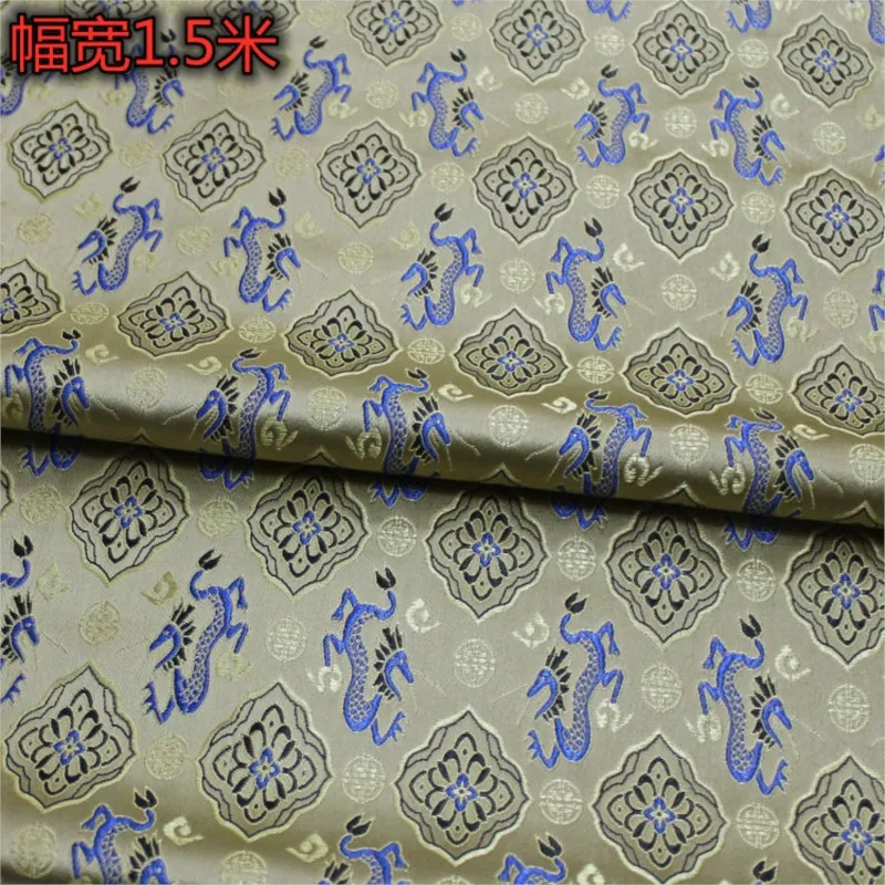 Chinese-style children's clothing decoration hand-packed box jacquard brocade silk square dragon fabric