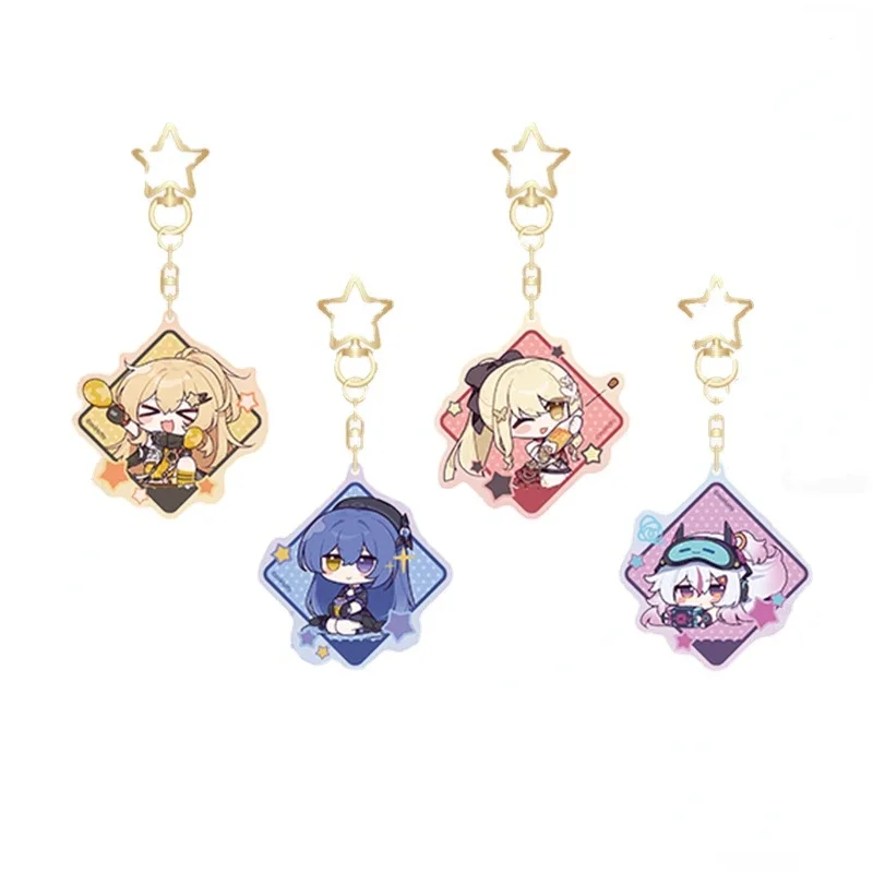 Official Anime Game Honkai Impact 2 Karin Arkria Kawaii Cosplay Acrylic Cartoon Keychain Bags Pendant Keyring Charm Props Gifts