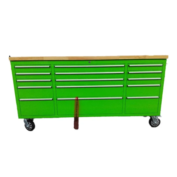 CRS Stainless Steel 72 Inch Red Rolling Tool Chests Garage Cabinets Box with Roller Customized Support OEM