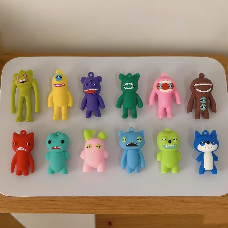 FUGGLER anime cartoon character Budding Monster keychain doll pendant creative personalized DIY bag small hanging accessory