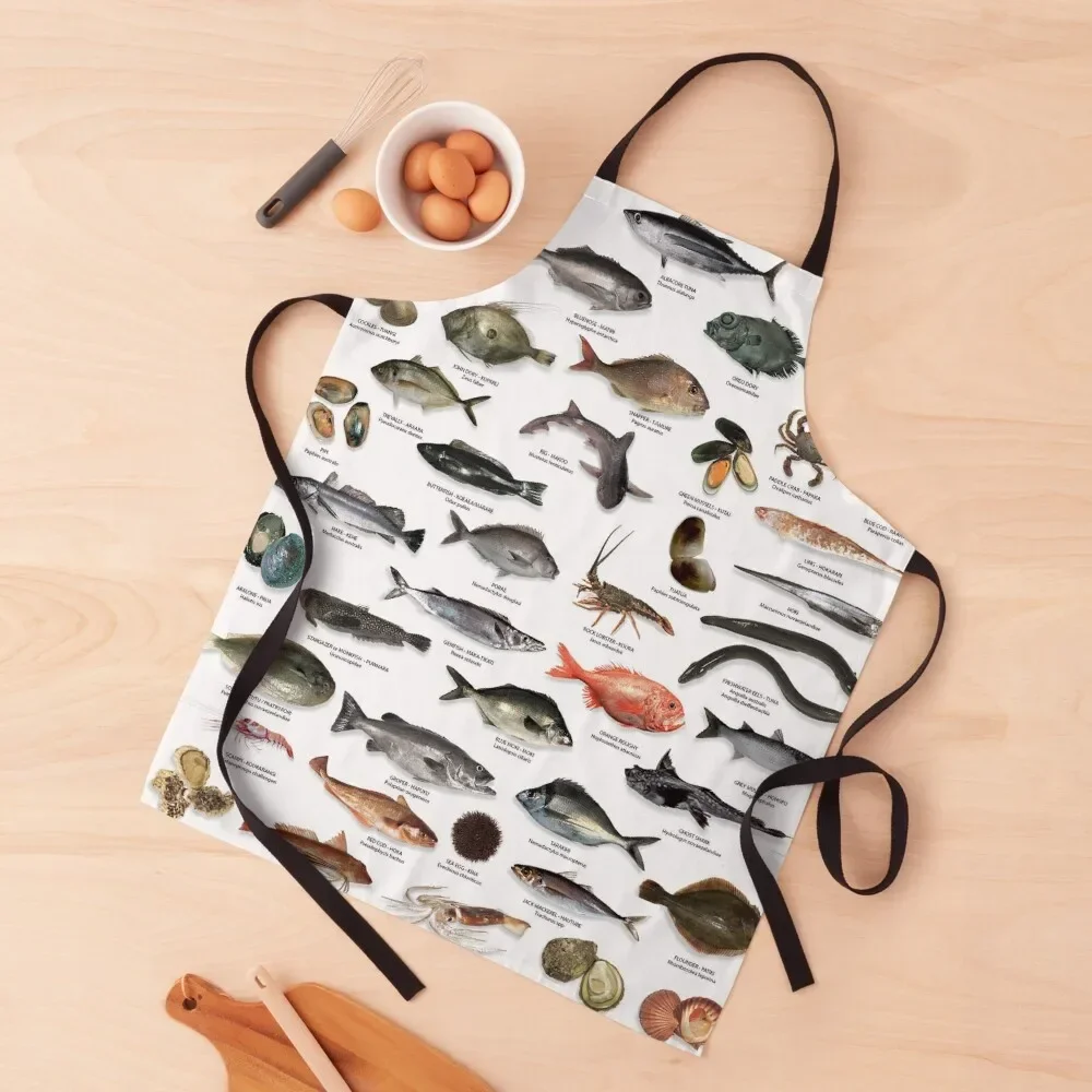 

NZ fish species Apron Customizable Woman Kitchen Things Apron