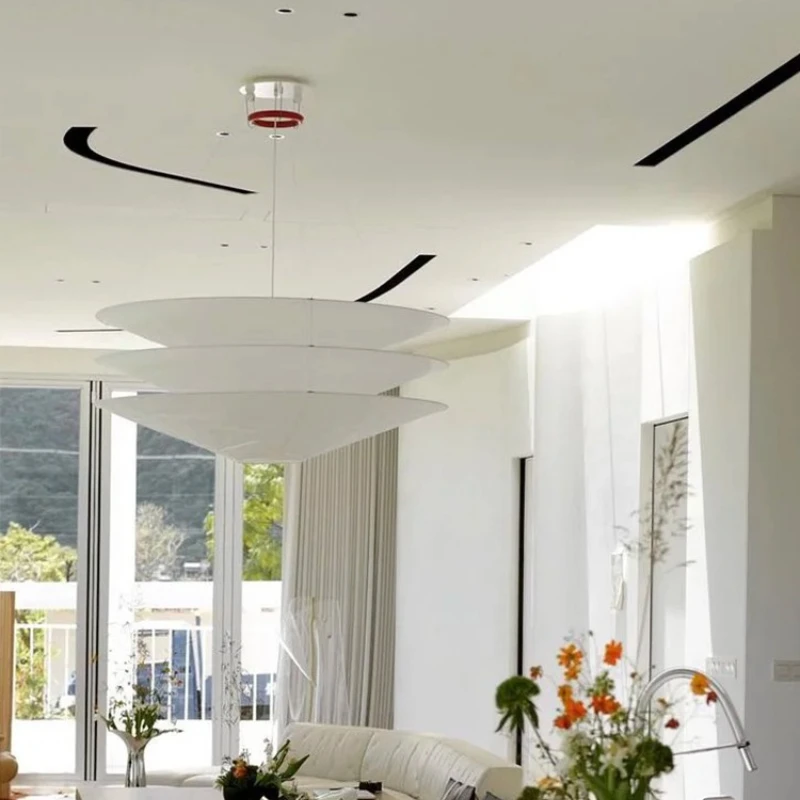 Hat Suspension Chandelier Vintage Living Room Dining Room Bedroom Atmosphere DuPont Paper Wabi Sand