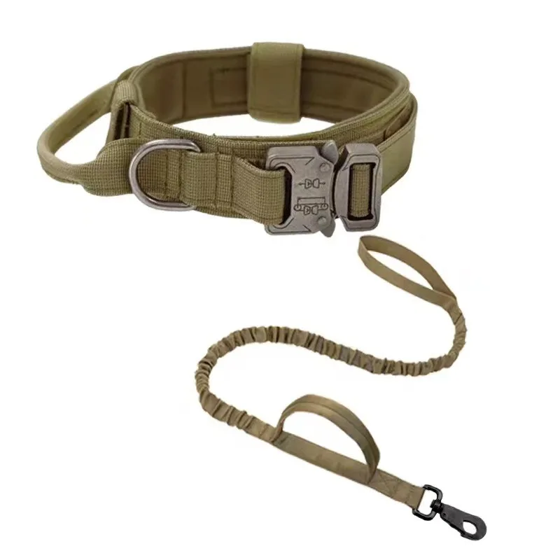 Hundehalsband-Leine-Sets Langlebiges Verstellbares Taktisches Halsband mit Leine für Mittelgroße und Große Hunde Deutscher Schäferhund Outdoor-Trainingszubehör – Detail 12