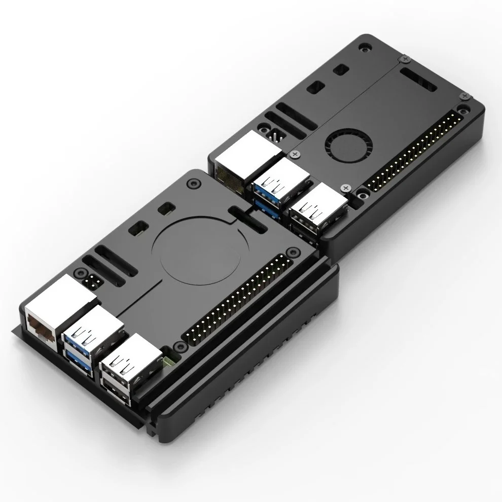 Ultra-Thin CNC Aluminum Alloy Case for Raspberry Pi 5 – Passive Cooling Metal Shell with Full Port Access