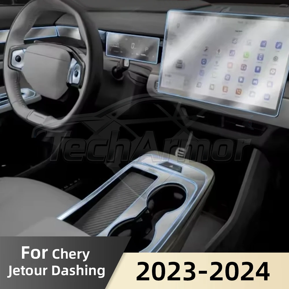 Auto-Innenraum-TPU-Schutzfolie, kratzfeste Folie für Jetour Dashing 2023 2024, schützende transparente, reißfeste Aufkleber, Zubehör