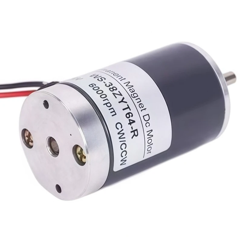 38ZYT64-R Permanent Magnet DC Motor, 12V/24V Reversible, Adjustable Speed, Low-noise Motor