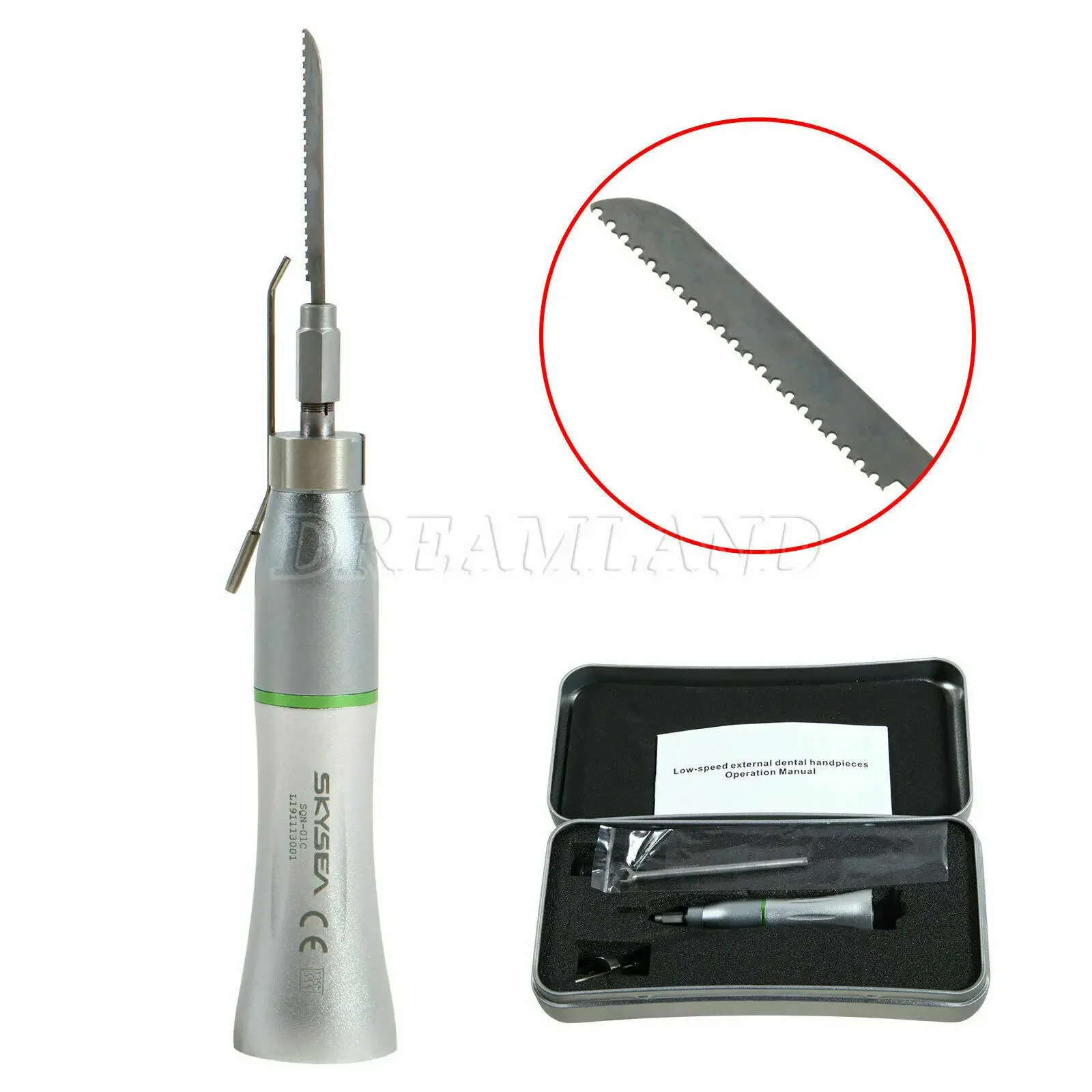 Dental 4:1 Surgical Straight Micro Saw Handpiece 1.8mm Vertical Reciprocating