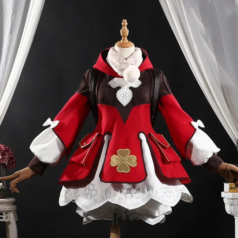 

Anime Game Genshin Impact Klee Spark Knight Cute Uniform Playfulness Outfit Dress Cosplay Costume Halloween Free Shipping 2023 R